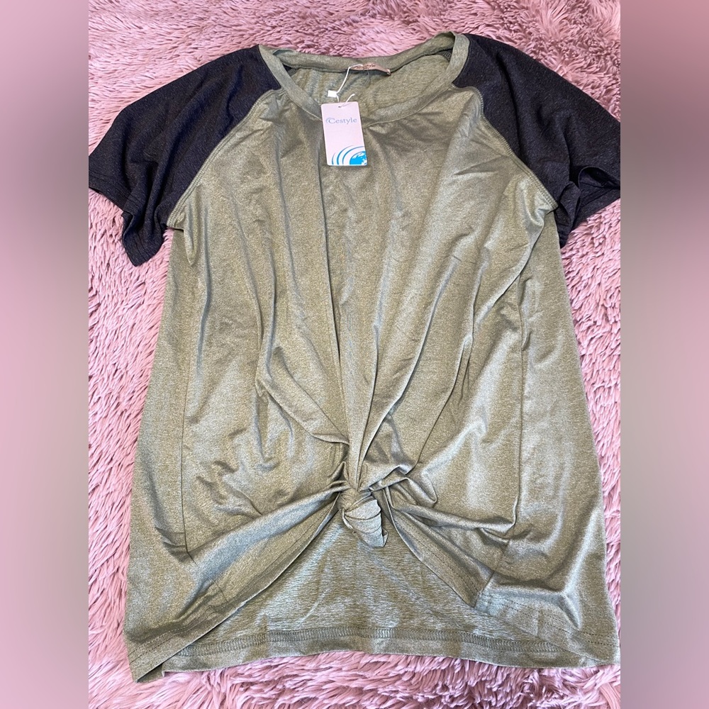 Cestyle Two Color Short Sleeve T-Shirt